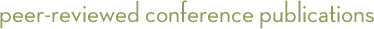 Peer-reviewed conference publications