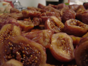 Figs soaked in red wine